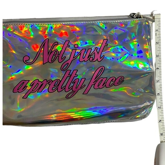 Primark Metallic Iridescent Nylon Zip Pouch - Picture 6 of 7